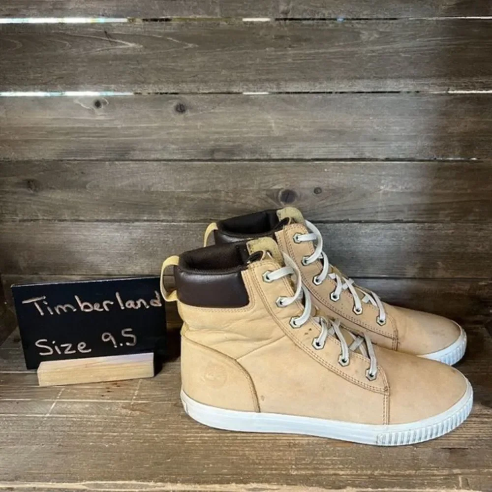 Womens‎ Timberland Skyla Bay 6 Inch Wheat High Top Sneakers Shoes Size 9.5 M GUC